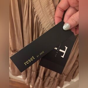 NEW RESET BY JANE strap mini dress in champagne